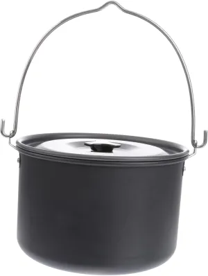 HANABASS Camping Cookware Set 5-8 Person Aluminum Pot Picnic Cooking Device Portable Storage for Hiking Barbecue and Travel