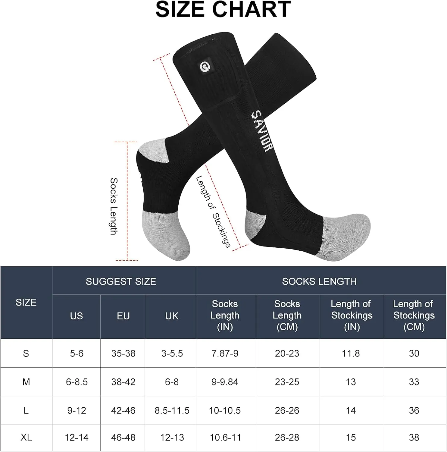 Heated Socks for Men Women, Battery Powered Thermal Electric Socks for Cold Feet,Camping Hunting Winter Foot Warmers