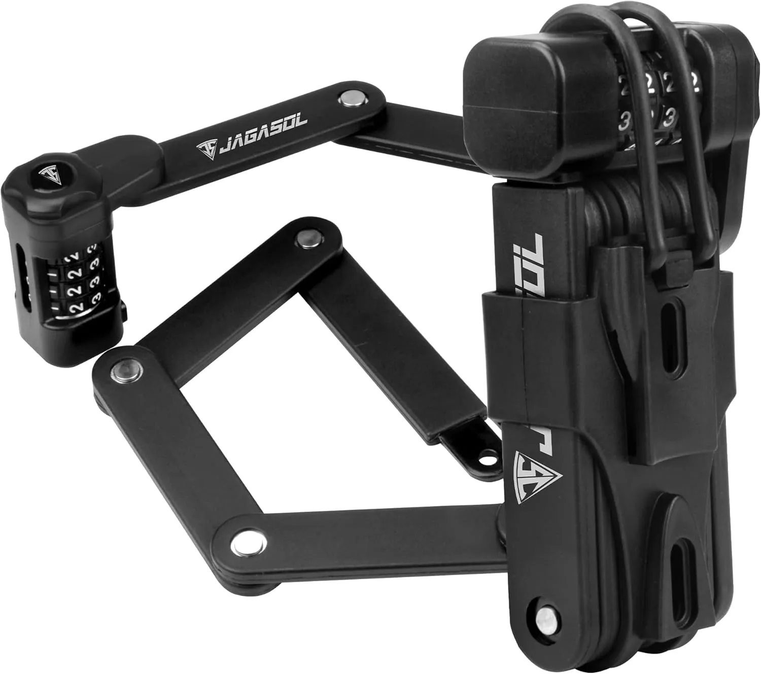 Heavy Duty Anti-Theft Folding Bike Lock, Combination Fold Chain Lock for Bicycle Scooter Motorcycle, 0.8 Inches Wide 0.3 Inches Thick Alloy Steel, Anti-Pinch, Anti-Crush, Anti-Saw, 85 cm