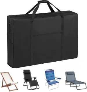Heavy Duty Folding Chair Storage Bag | Upgrade Large Water-Resistant Carry Bag for Longue,Beach,Wheelchair,Camping,Director Chair-43 L x 9.8" W x 29.5" H