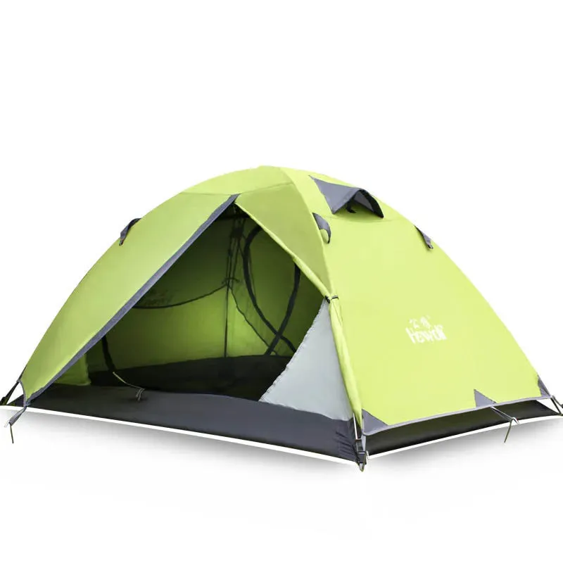 Hewolf 1572 Two Person Double Layer 200*140*110CM Aluminum Pole Waterproof Windproof Camping Tent Bivvy Beach Barraca