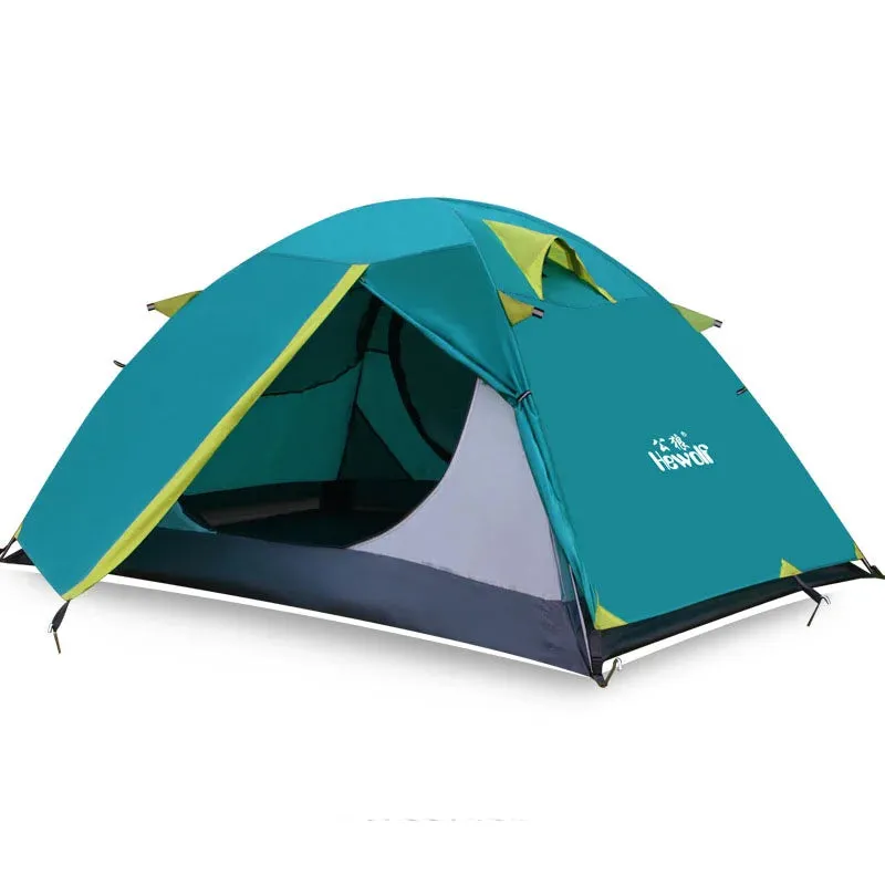 Hewolf 1572 Two Person Double Layer 200*140*110CM Aluminum Pole Waterproof Windproof Camping Tent Bivvy Beach Barraca