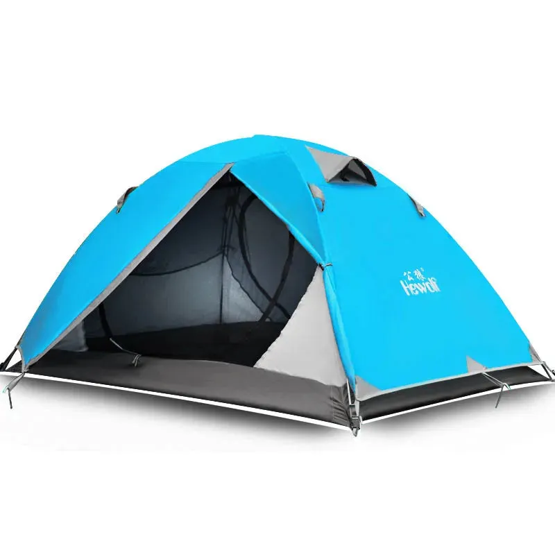 Hewolf 1572 Two Person Double Layer 200*140*110CM Aluminum Pole Waterproof Windproof Camping Tent Bivvy Beach Barraca