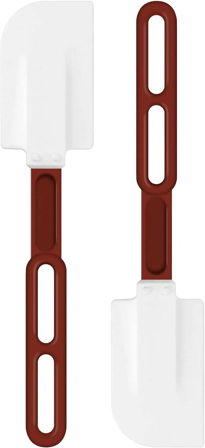 High-Temp Silicone Spatulas, 10'' Commercial Spatula 500°F Heat-Resistant Non-Stick Silicone Scraper, Set of 2 (10-Inch, NSF)
