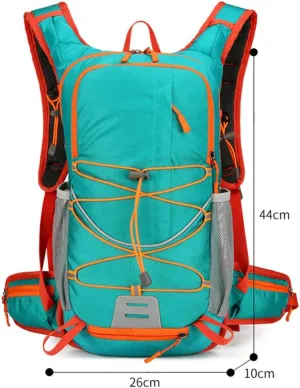 Hiking Backpack Outdoor Sports Daypack Large Capacity Lightweight Water Resistant Wearproof Cycling Travel Bag Trekking Use (Blue)