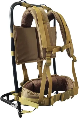 Hiking Backpack with Frame,Pack Frames for Hunting,Adjustable Aluminum Framed Backpack Can Load 132Lbs,Frame Backpack for Outdoor Activity,Camping,Mountaineering,Travel,Hunting,Khaki