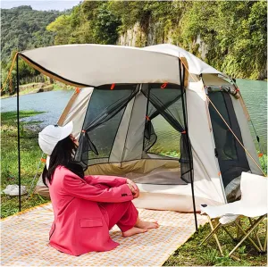 Hiking Tent 4 People Three Seconds to Open,Waterproof Big Tents Sturdy and Lightweight Cheap Tent for Family Camping,Hiking Party