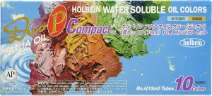 Holbein Duo Aqua Oil Compact Set of 10, 10ml Tubes