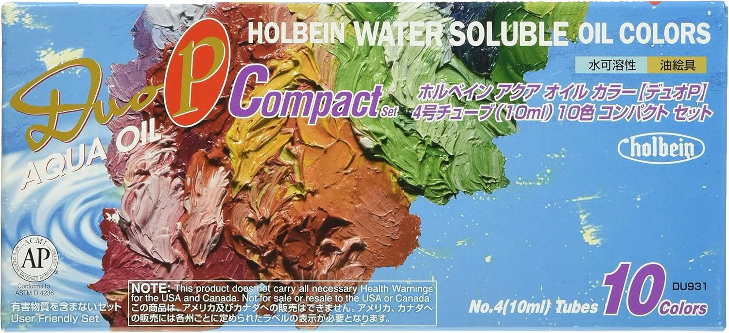 Holbein Duo Aqua Oil Compact Set of 10, 10ml Tubes