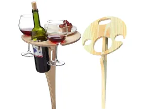Holder Glass 1 Bottle Price-slash deal Camping Table Outdoor X Portable Wine Table Great value Wine Wooden
