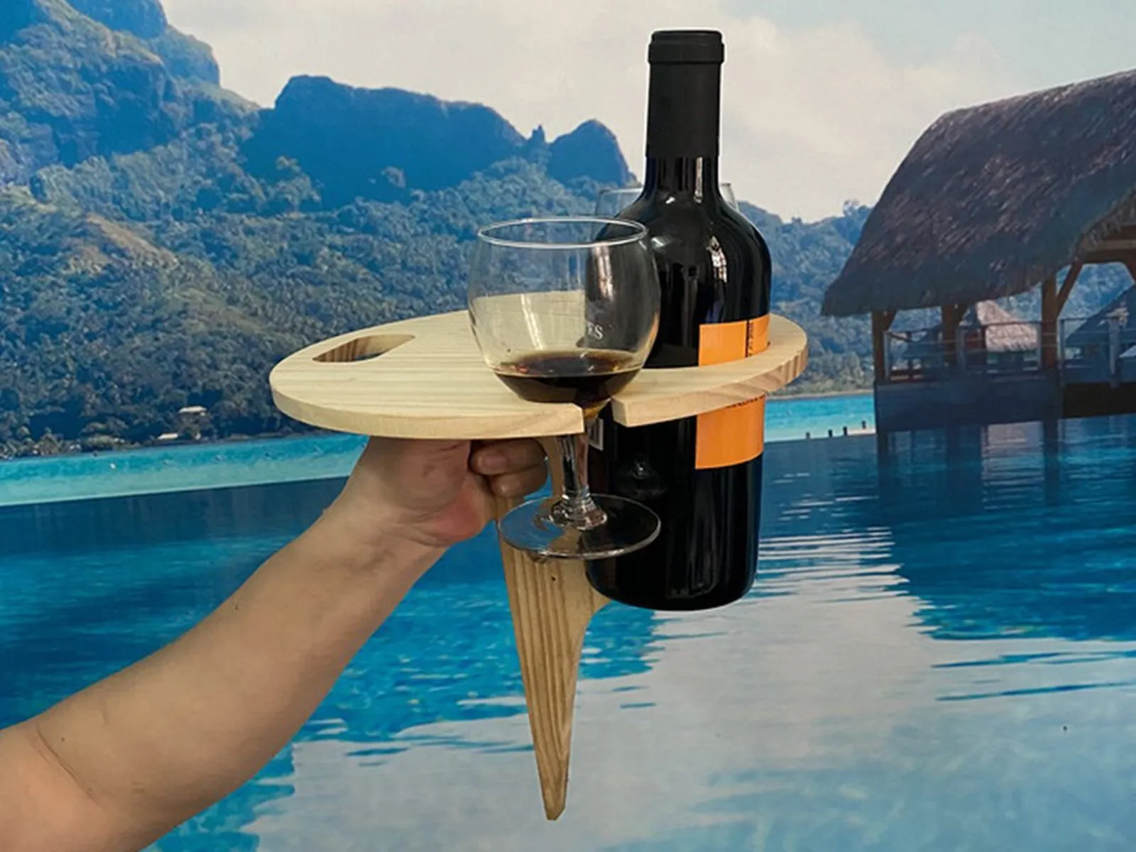 Holder Glass 1 Bottle Price-slash deal Camping Table Outdoor X Portable Wine Table Great value Wine Wooden