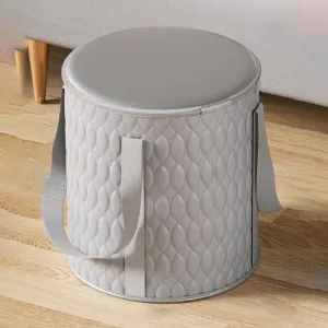 Home Thickened Foldable Foot Bath Bucket, Portable Foot Bath Foot Washing Bag, Cylindrical Foot Bath, Foot Spa Bowl with Handle, Large Foot Bath for Pedicure, Relaxation,Gray
