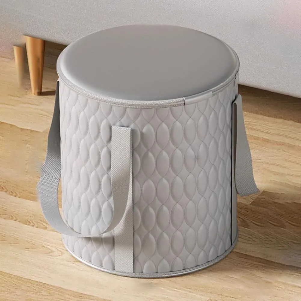 Home Thickened Foldable Foot Bath Bucket, Portable Foot Bath Foot Washing Bag, Cylindrical Foot Bath, Foot Spa Bowl with Handle, Large Foot Bath for Pedicure, Relaxation,Gray