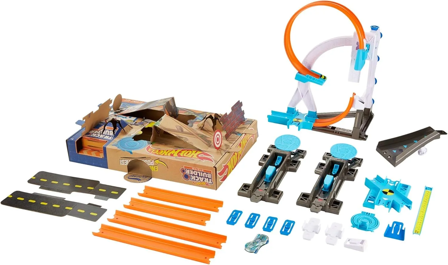 Hot Wheels DLF28 Track Builder System Stunt Kit Playset [Amazon Exclusive]