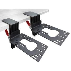 HTLAKIKJ 2 Set Hotas Desk Mount for Flight Simulator Controls - Compatible with Thrustmaster Sol R2/R1, Hotas 4/X/One/Stick X/T-16000M Flight Throttle and Joystick Hotas Flight Sim Controller Holder