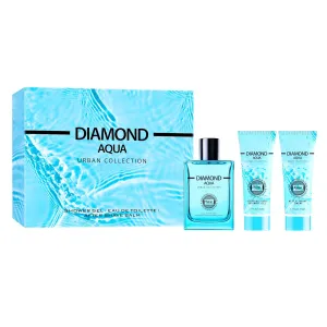 Hybrid & Company Diamond Aqua 3Pcs Gift Set For Men 100ml-Perfume&80ml-After Shave Balm &80ml-Shower Gel