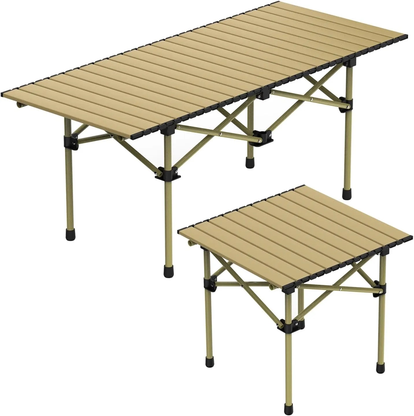 iMounTEK Camping Table Folding Table Portable Lightweight Carbon Steel Roll-up Picnic BBQ Desk with Carry Bag Heavy Duty for Outdoor Beach Backyard Party Patio Camping Hiking BBQ Picnic Fishing/Large
