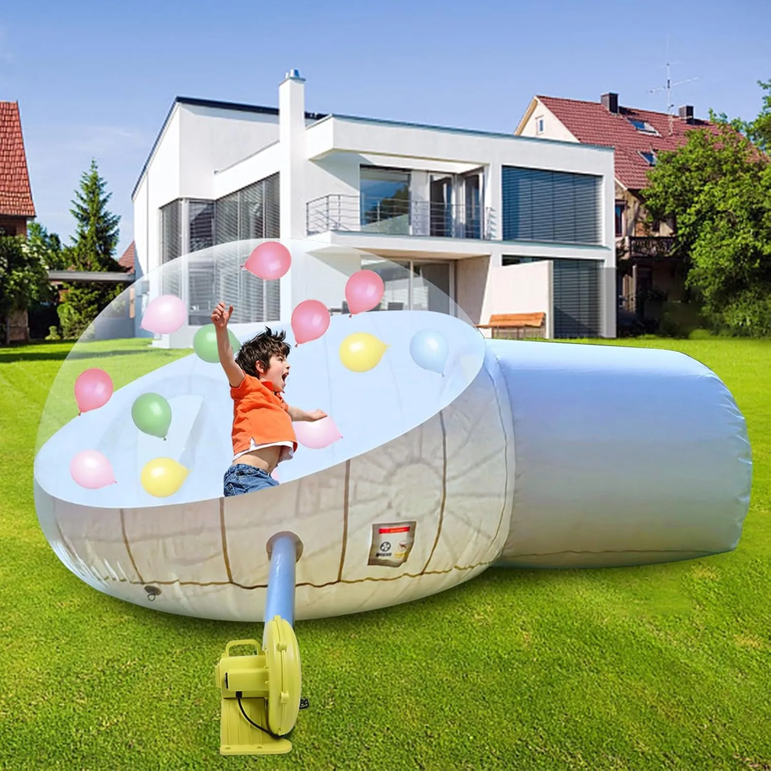 Inflatable Bubble Camping House Tent, Outdoor Clear Dome Camping Cabin Bubble Tent with Air Blower for DIY Backyard Camping Stargazing