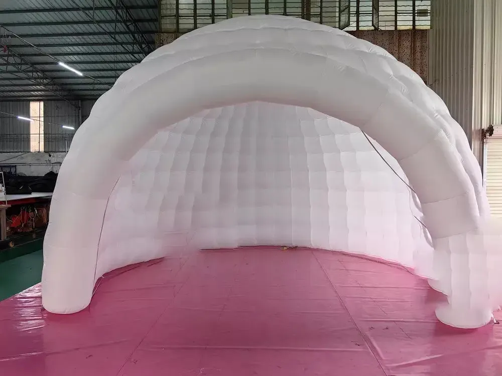 Inflatable Igloo Dome Tent with LED Lights and Air Blower