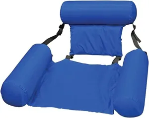 Inflatable Swimming Chair, Foldable Water Amusement Floating Lounge Chair, Swimming Pool Float Lounge, Portable Relaxation Lounger Inflatable Floating Bed for Swimming Pool Beach