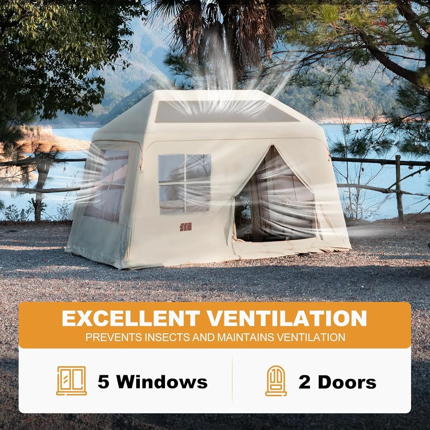 Inflatable Tents for Camping, Large Blow Up Tents for Camping Easy Set Up