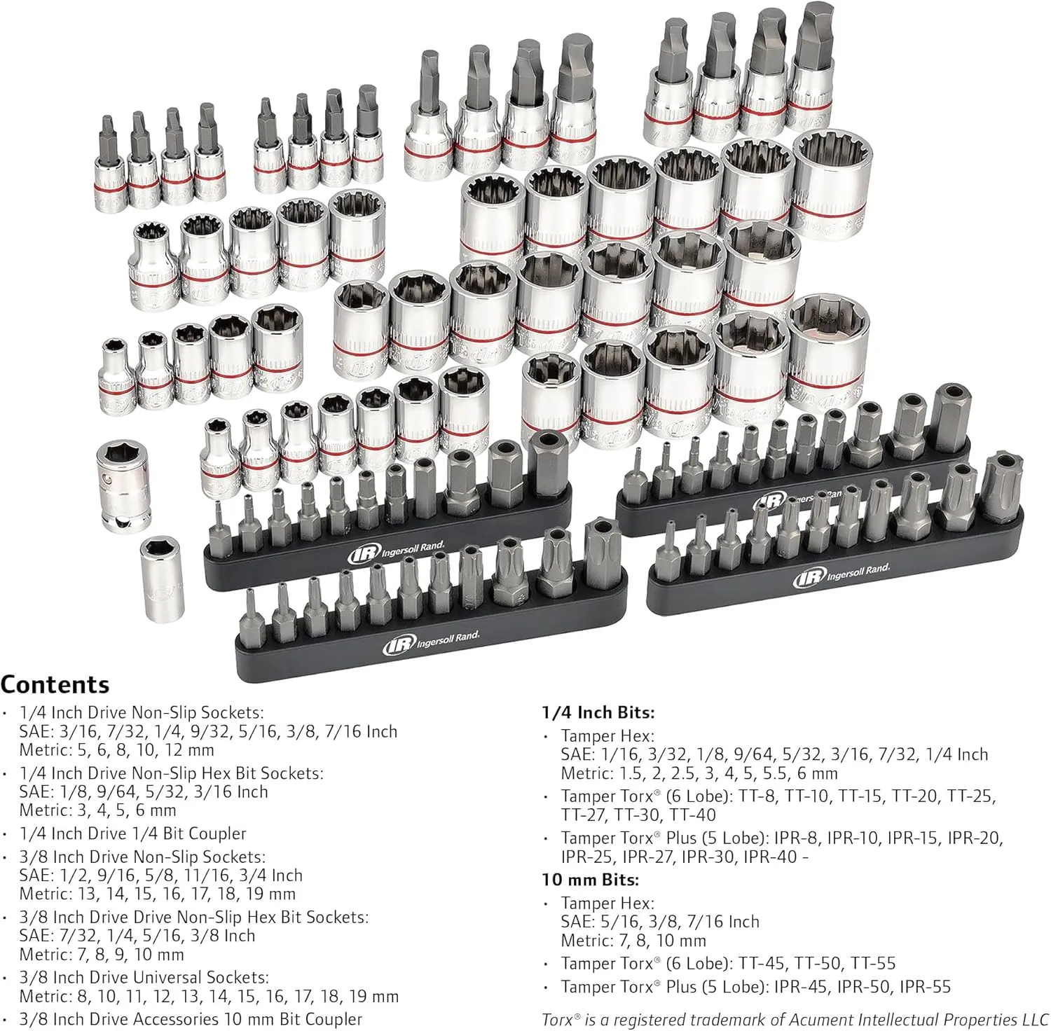 Ingersoll Rand 101 Pc. Tech Solutions Master Non-Slip Socket & Bit Set- 752024