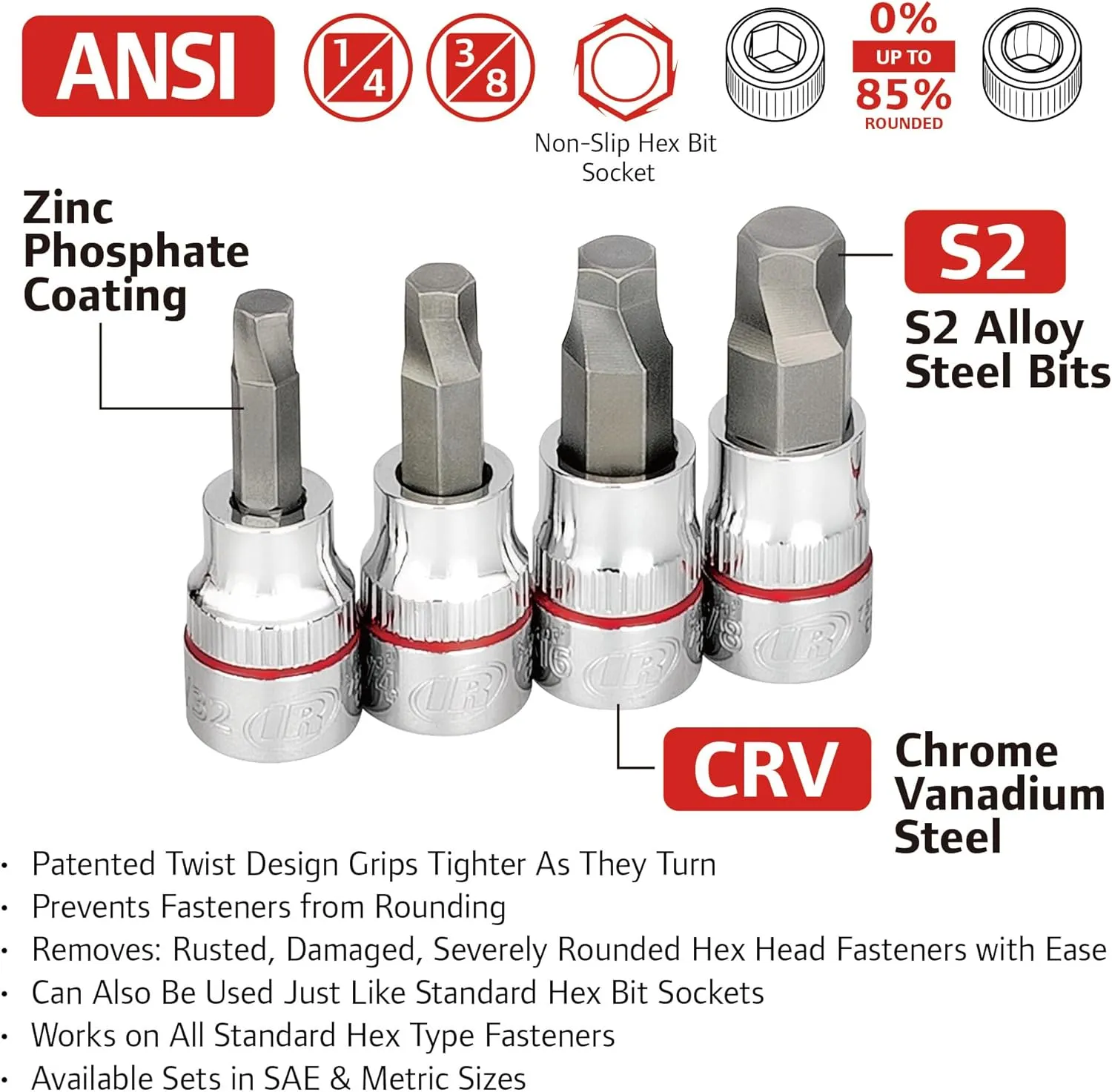Ingersoll Rand 101 Pc. Tech Solutions Master Non-Slip Socket & Bit Set- 752024