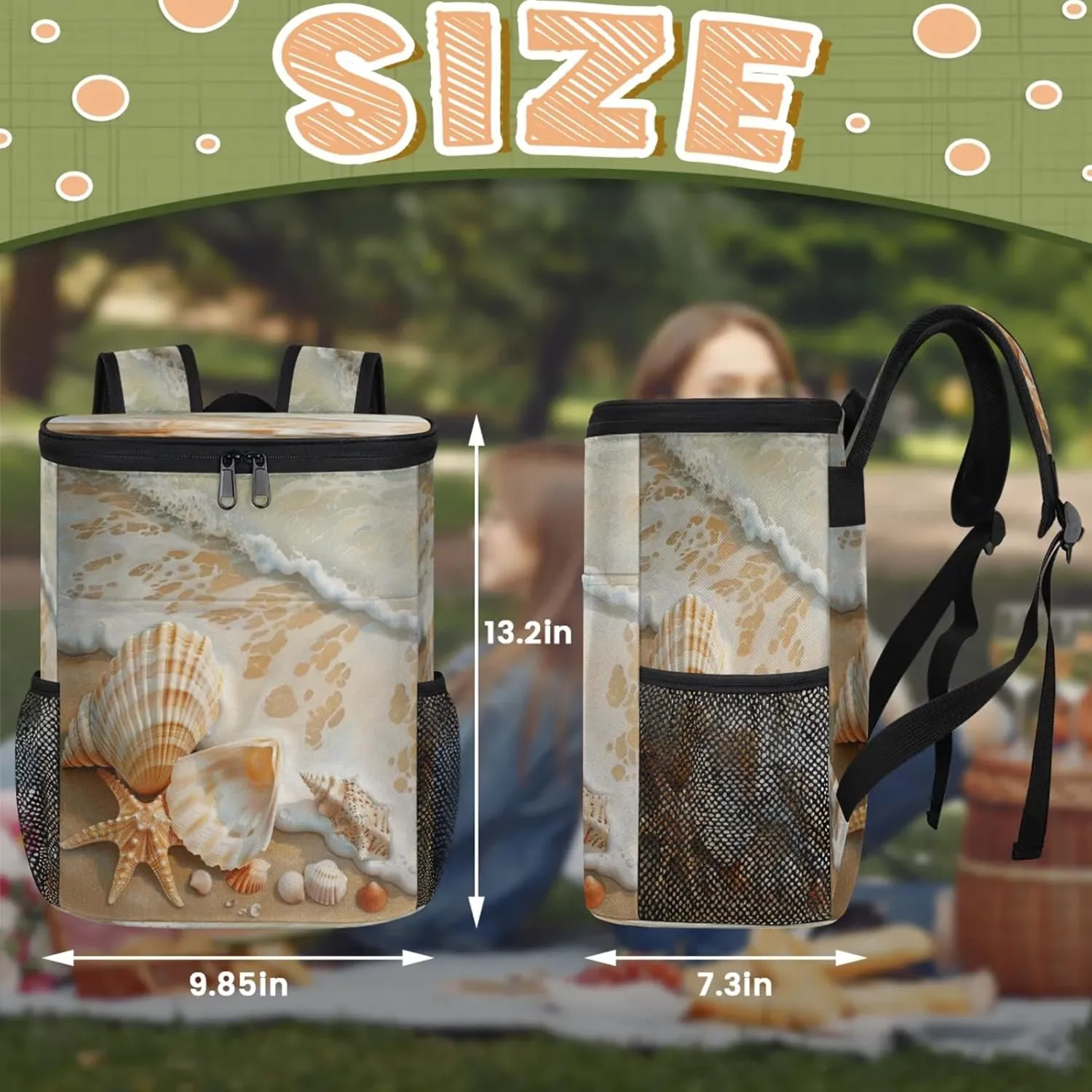 Insulated Cooler Backpack 30 Cans, Leak Proof Cooler Bag, Backpack Coolers for Picnic Hiking Camping Beach