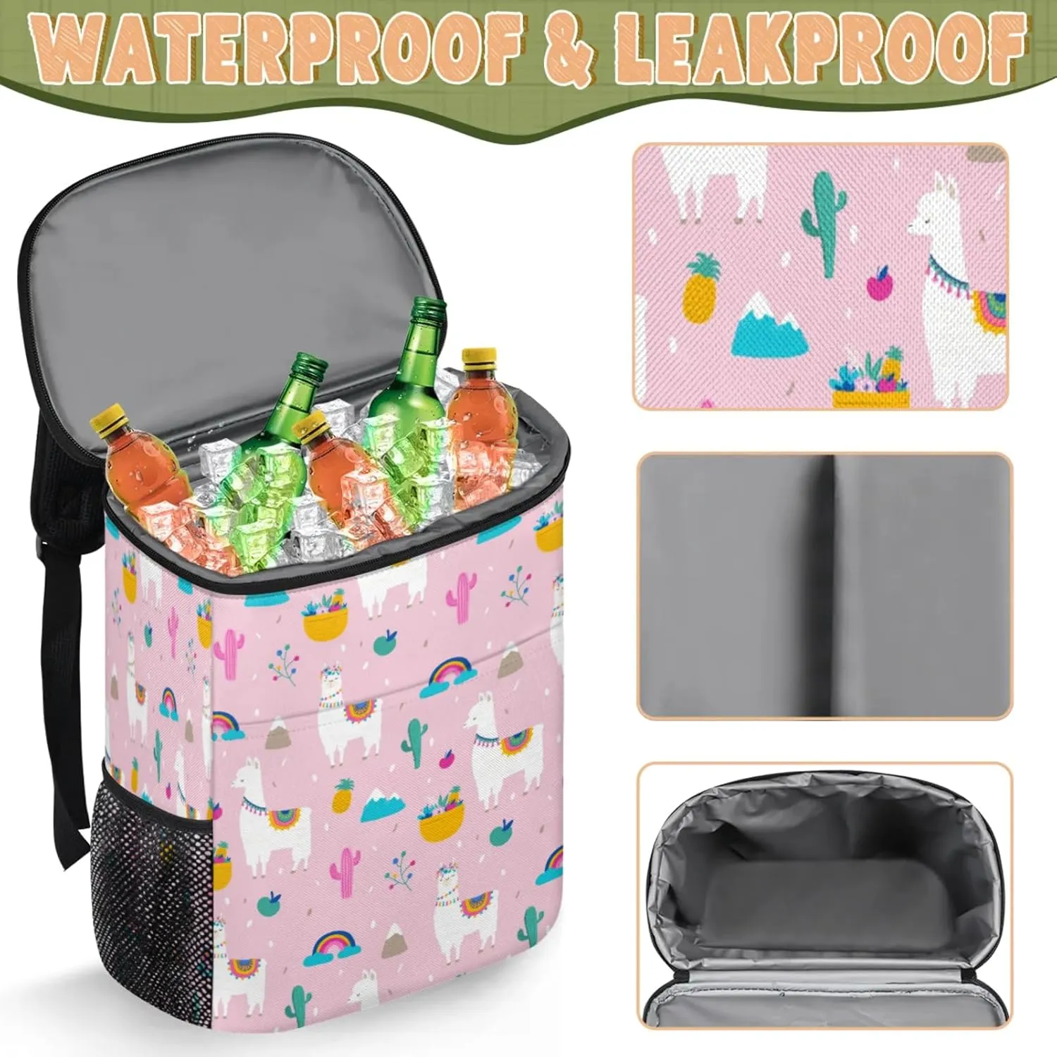 Insulated Cooler Backpack 30 Cans, Leak Proof Cooler Bag, Backpack Coolers for Picnic Hiking Camping Beach
