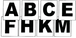 Intrepid International Stick On Dressage Letters - for Precision and Style in Dressage Training, Set of 8 - A B C E F H K M