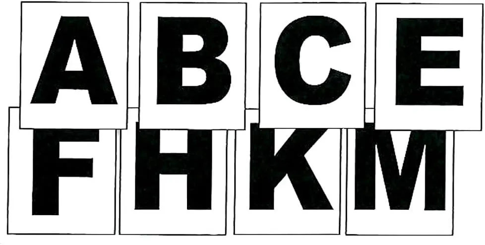 Intrepid International Stick On Dressage Letters - for Precision and Style in Dressage Training, Set of 8 - A B C E F H K M