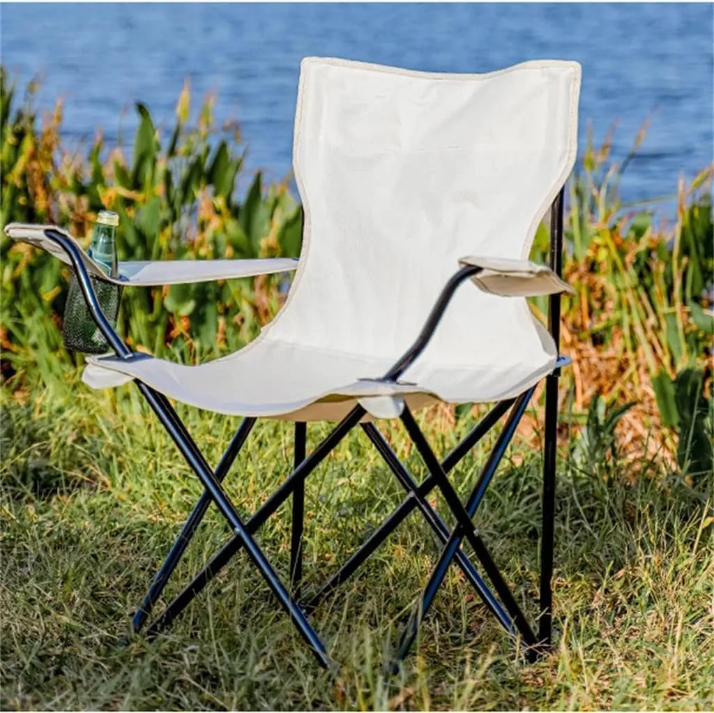 IRYZE Outdoor Chair Folding Camping Chair Outdoor Folding Chair with Armrests Ultra Light Portable Camping Chair Back Recliner Leisure Chair Fishing Stool Camping Chair Foldable Chair