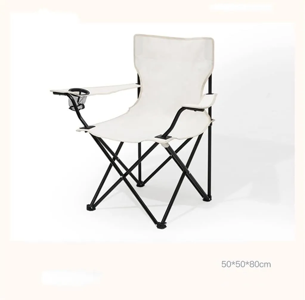 IRYZE Outdoor Chair Folding Camping Chair Outdoor Folding Chair with Armrests Ultra Light Portable Camping Chair Back Recliner Leisure Chair Fishing Stool Camping Chair Foldable Chair