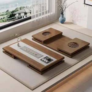 Japanese Floor Table Foldable Bamboo No Assembly Folding Coffee Table, Solid Wood Japanese Coffee Table Low Tea Table for Sitting on The Floor, Home Office, Meditation & Tea Ceremony (Easy Storage)