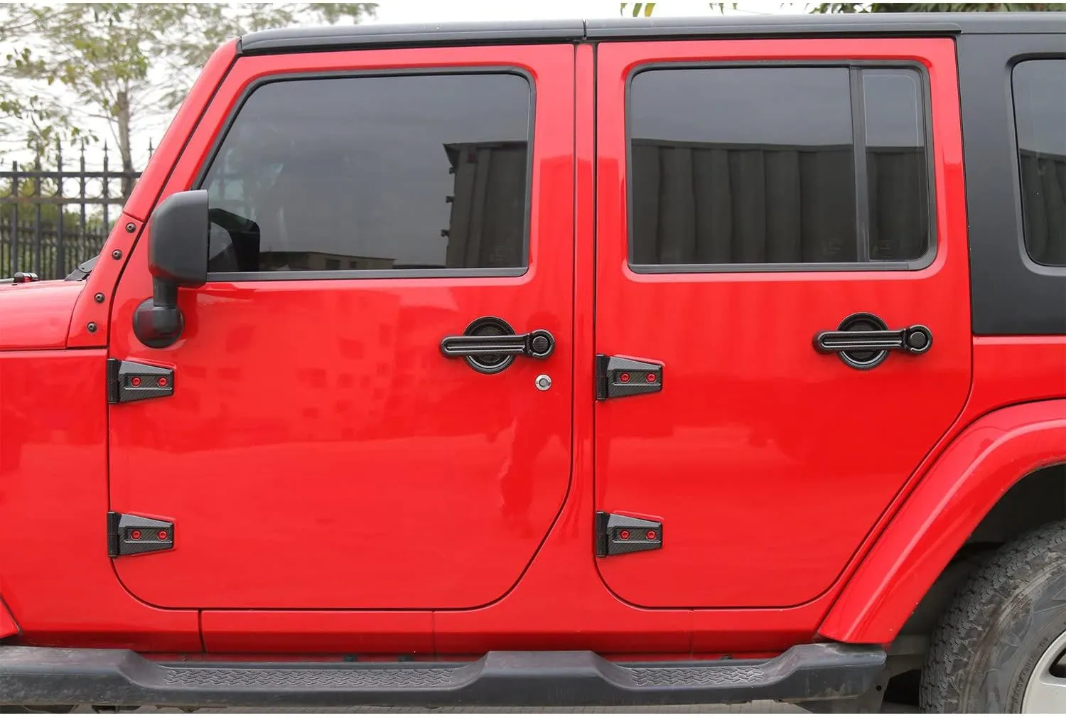 JeCar Door Handle Cover & Tailgate Handle Cover ABS Exterior Trim Kits for 2007-2018 Jeep Wrangler JK JKU/ 2008-2012 Jeep Liberty / 2007-2011 Dodge Nitro, Carbon Fiber Texture