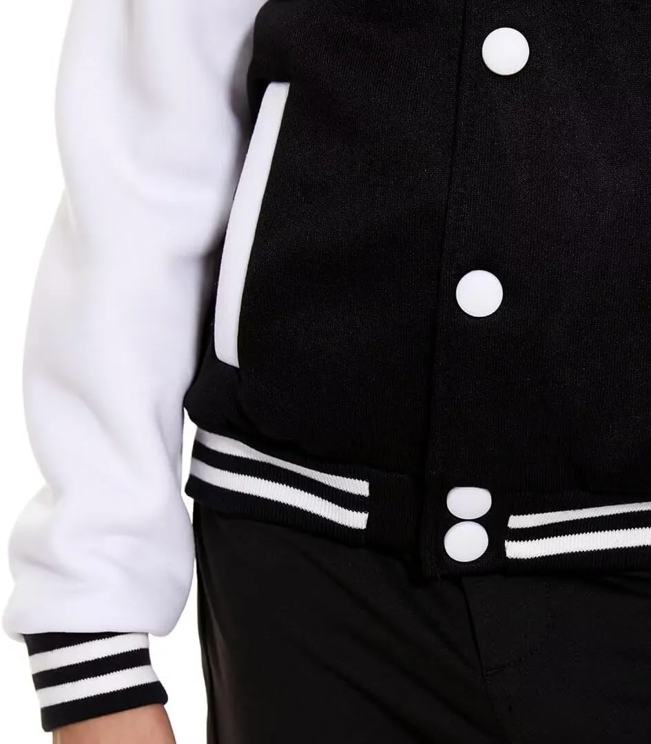 Jeecoin Kids Baseball Jackets Boys Girls Varsity Bomber Jacket Casual Lightweight Sports School Jacket
