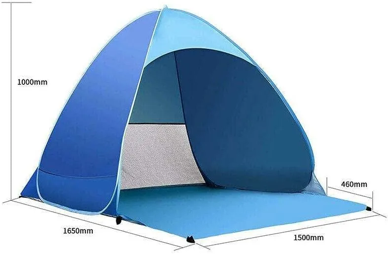 JHUS 1-4X Portable Auto Pop-Up Beach Tent Sun Shade Shelter Camping Fishing Canopy Camping Accessories Camping Gear Beach Accessories Beach Tent Canopy Tent Sun Shade Beach Canopy Camping Essent