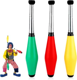 Juggling Pins Set, 3PCS Juggling Sticks PE and EVA Acrobatic Stick Props Lightweight Beginner Juggling Club Pin Set Portable Performance Stick Training for Jugglers