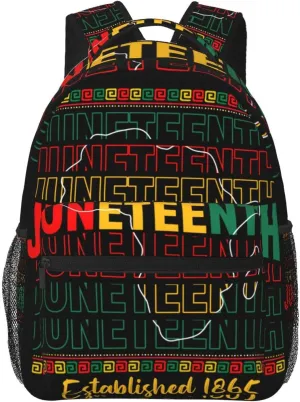 Juneteenth Celebrating Black Freedom Backpack Lightweight Laptop Backpack Casual Daypack Travel Double Shoulder Bag For Women Men