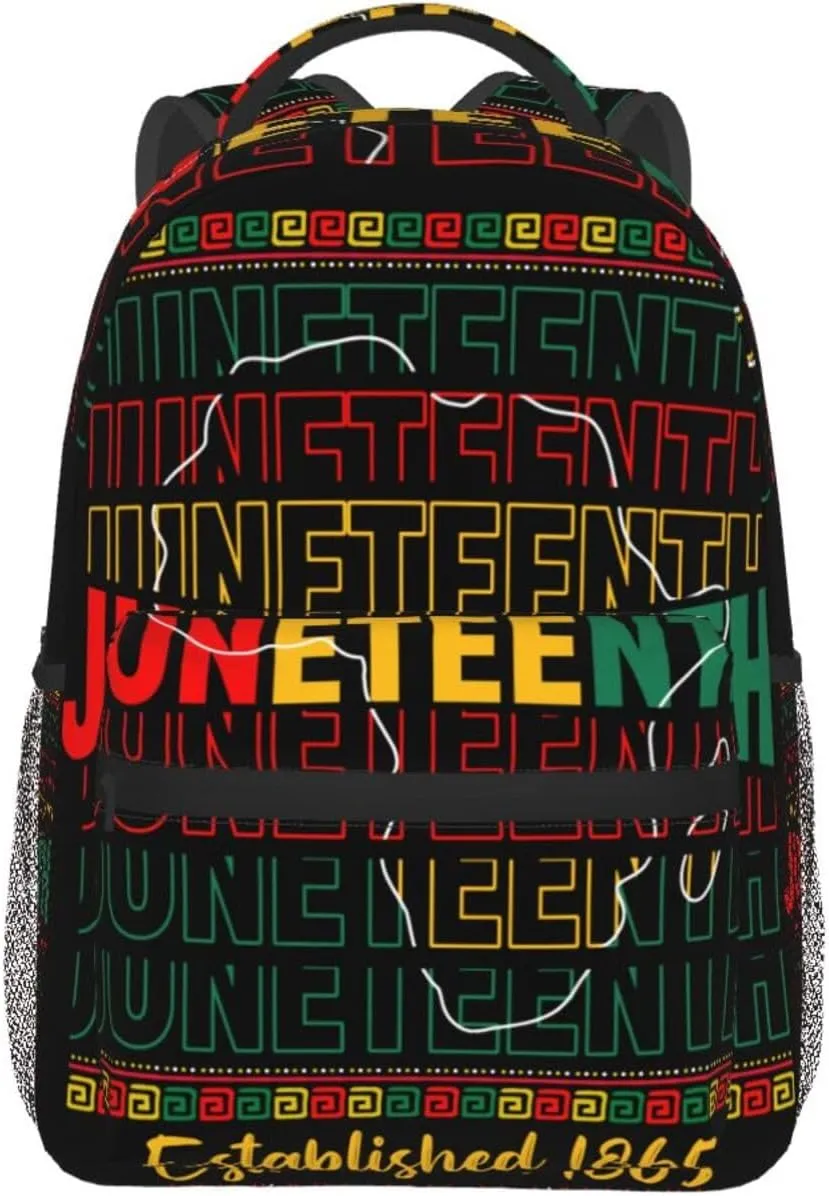 Juneteenth Celebrating Black Freedom Backpack Lightweight Laptop Backpack Casual Daypack Travel Double Shoulder Bag For Women Men