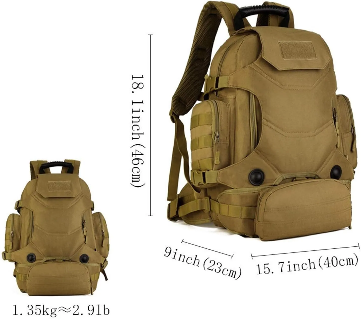 Jungle Leopard Travel Backpack Army Molle Sport Bag Men Camping Hiking Tactical Backpack Military Backpack 40L(S427-40L-CP)