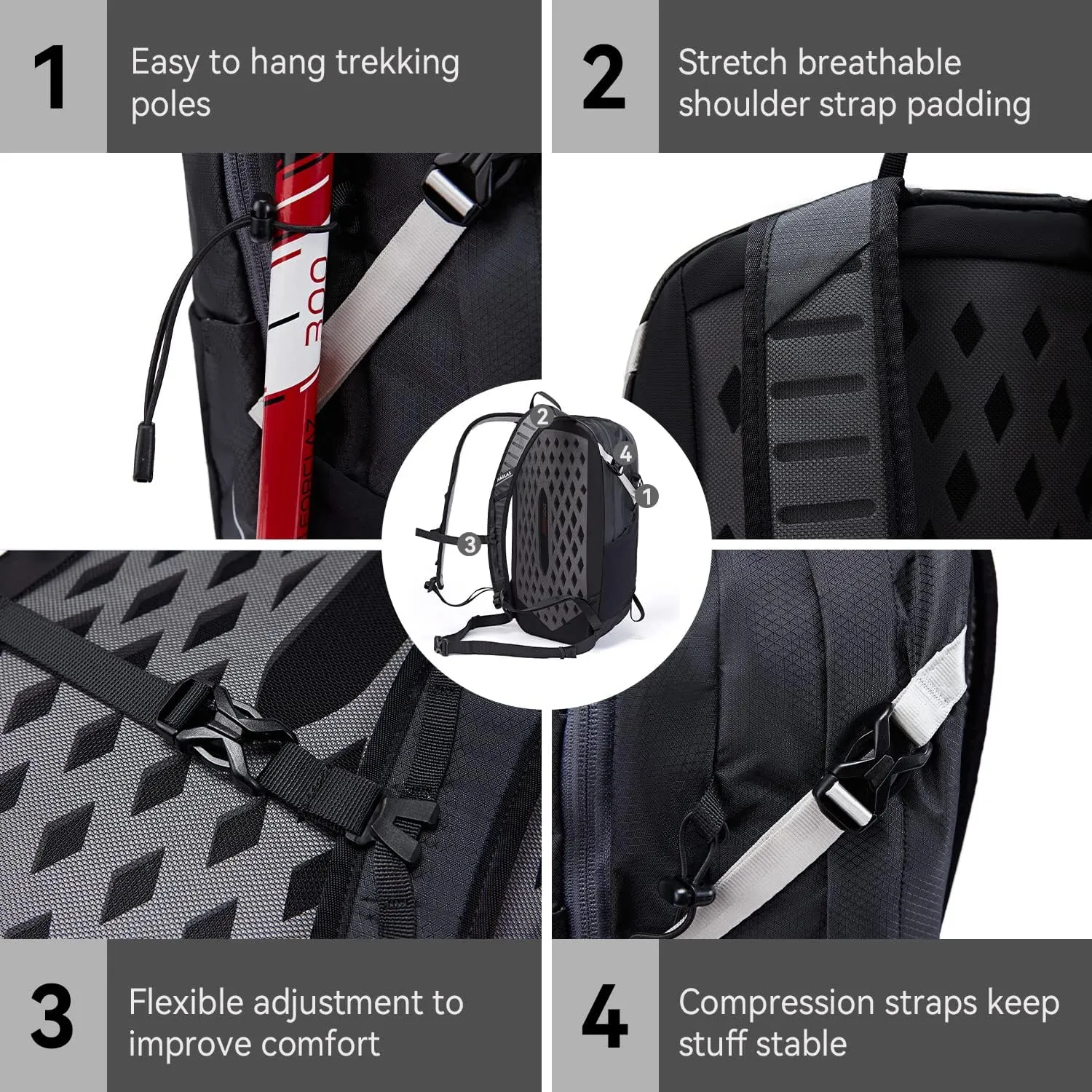 KAILAS Adventure 22L Lightweight Hiking Backpack Waterproof Trekking Backpack Small Daypack Outdoor Camping Trip Travel