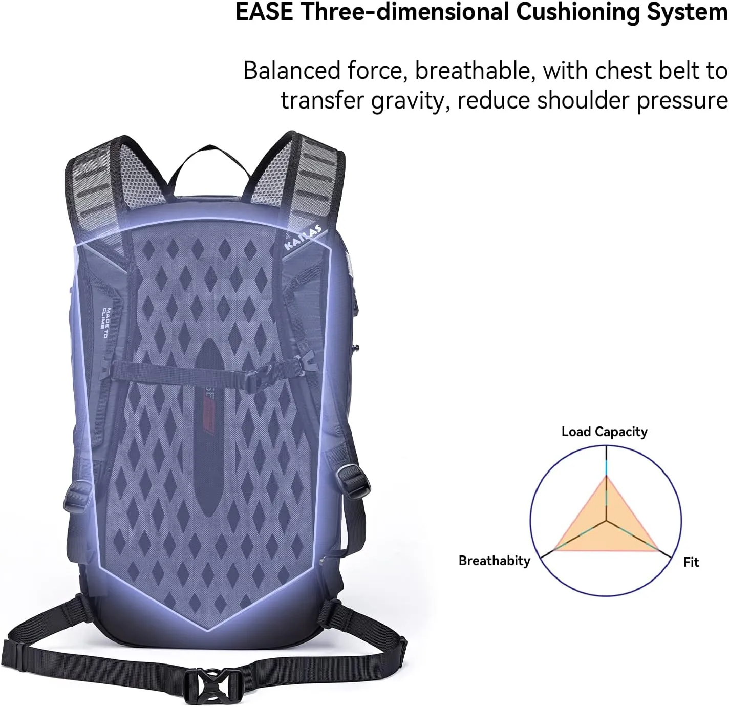 KAILAS Adventure 22L Lightweight Hiking Backpack Waterproof Trekking Backpack Small Daypack Outdoor Camping Trip Travel