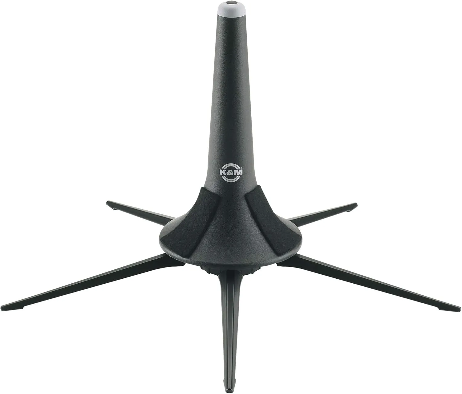K&M König & Meyer 15213.077.55 Trumpet In-Bell 5 Leg Metal Stand and Holder - Professional Grade for all Musicians - Lightweight & Compact - Stable Secure Folding Base - German Made Black