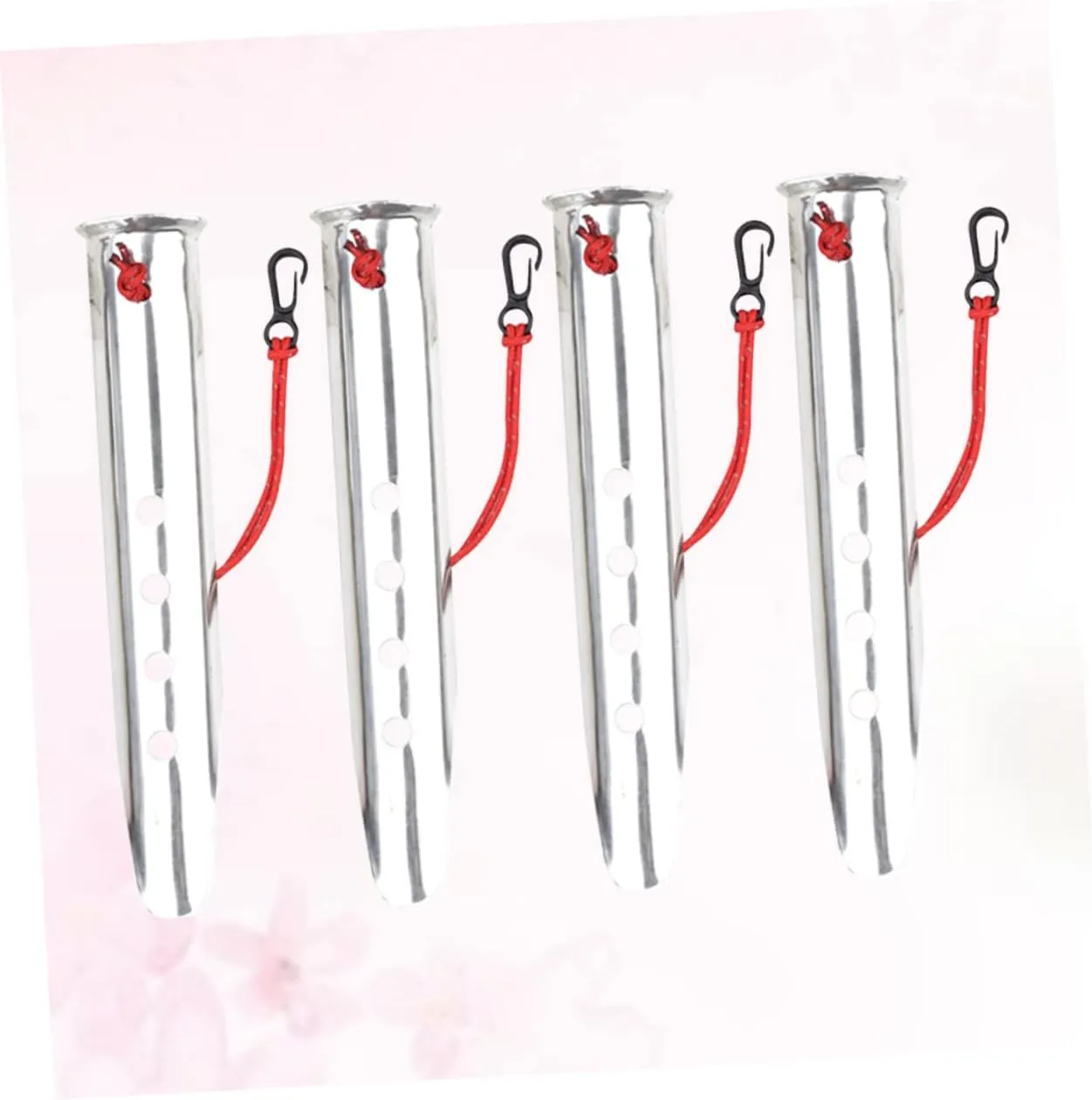 KESYOO 4pcs U-Shaped Aluminum Tent Stakes for Snow and Beach Heavy Duty Pegs for Camping Hiking and Outdoor Use Strong Lightweight and Design Silver