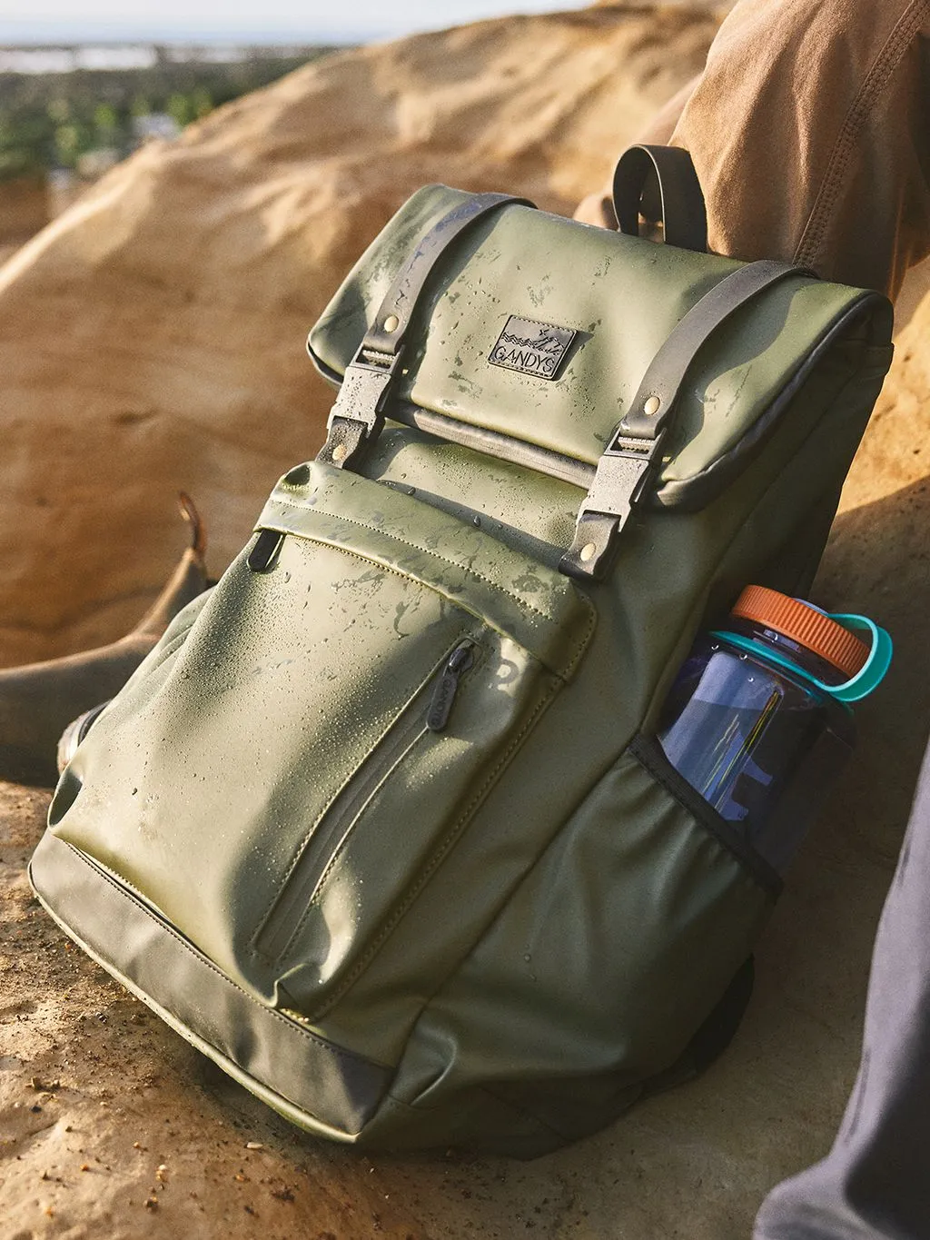 Khaki Pantai Waterproof Backpack
