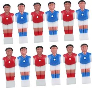 KICHOUSE 12Pcs Foosball Replacement Figures Durable Soccer Men for Table Game Precision Crafted Foosball Players Smooth Operation for Enhanced Gameplay Compact Design for Easy