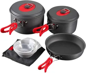 Kitchen Cookware Sets Lightweight Camping Cookware Picnic Supplies Boiling Water Set Travel Kung Fu Tea Set Picnic Teapot -Piece Set