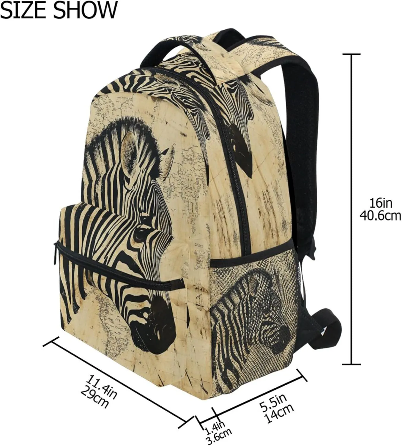 KLL Backpack for Men Women Waterproof Carry On Backpacks with Chest Strap Gift Men & Women Boho Vintage Simplified Stripes