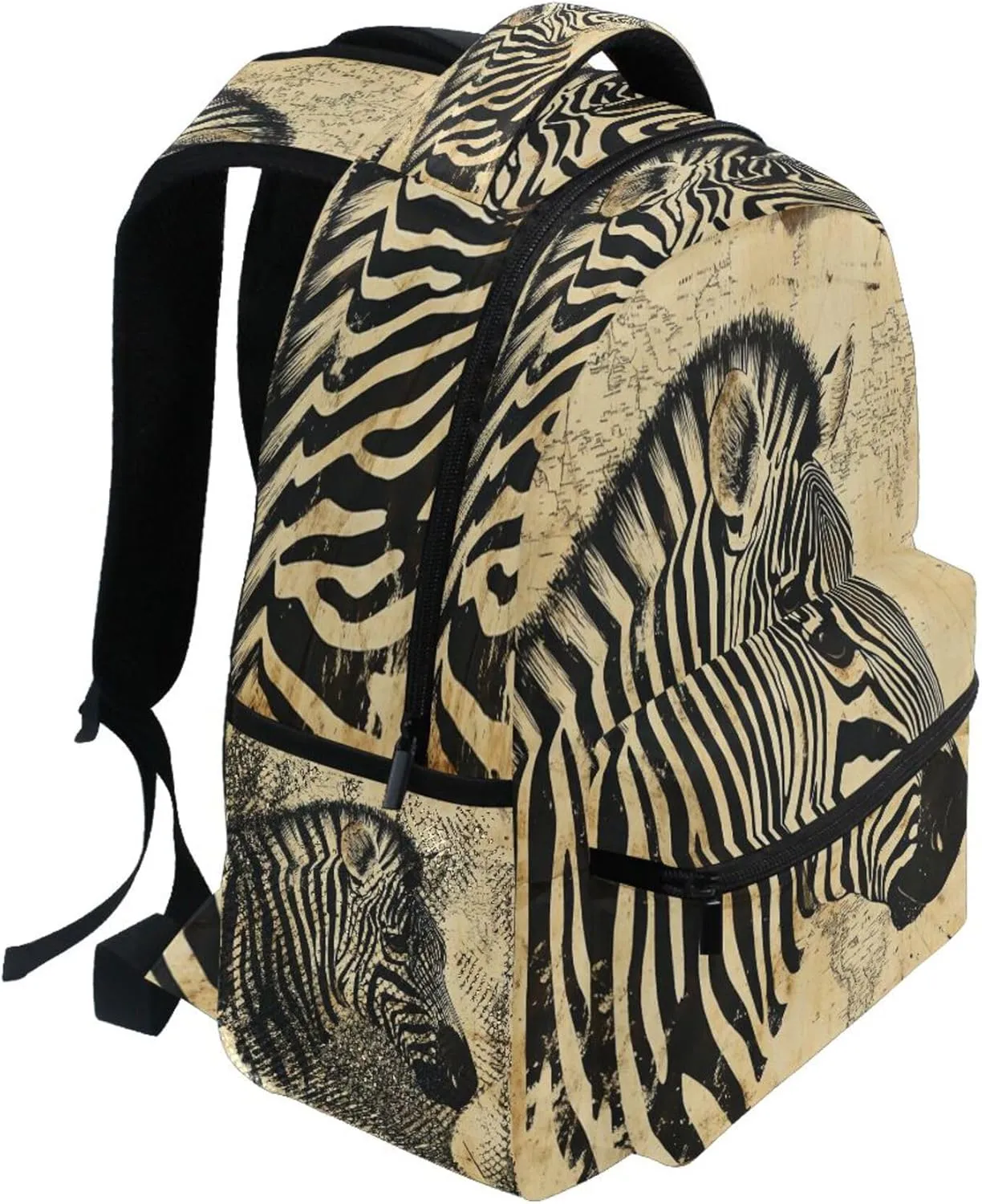 KLL Backpack for Men Women Waterproof Carry On Backpacks with Chest Strap Gift Men & Women Boho Vintage Simplified Stripes